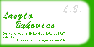 laszlo bukovics business card